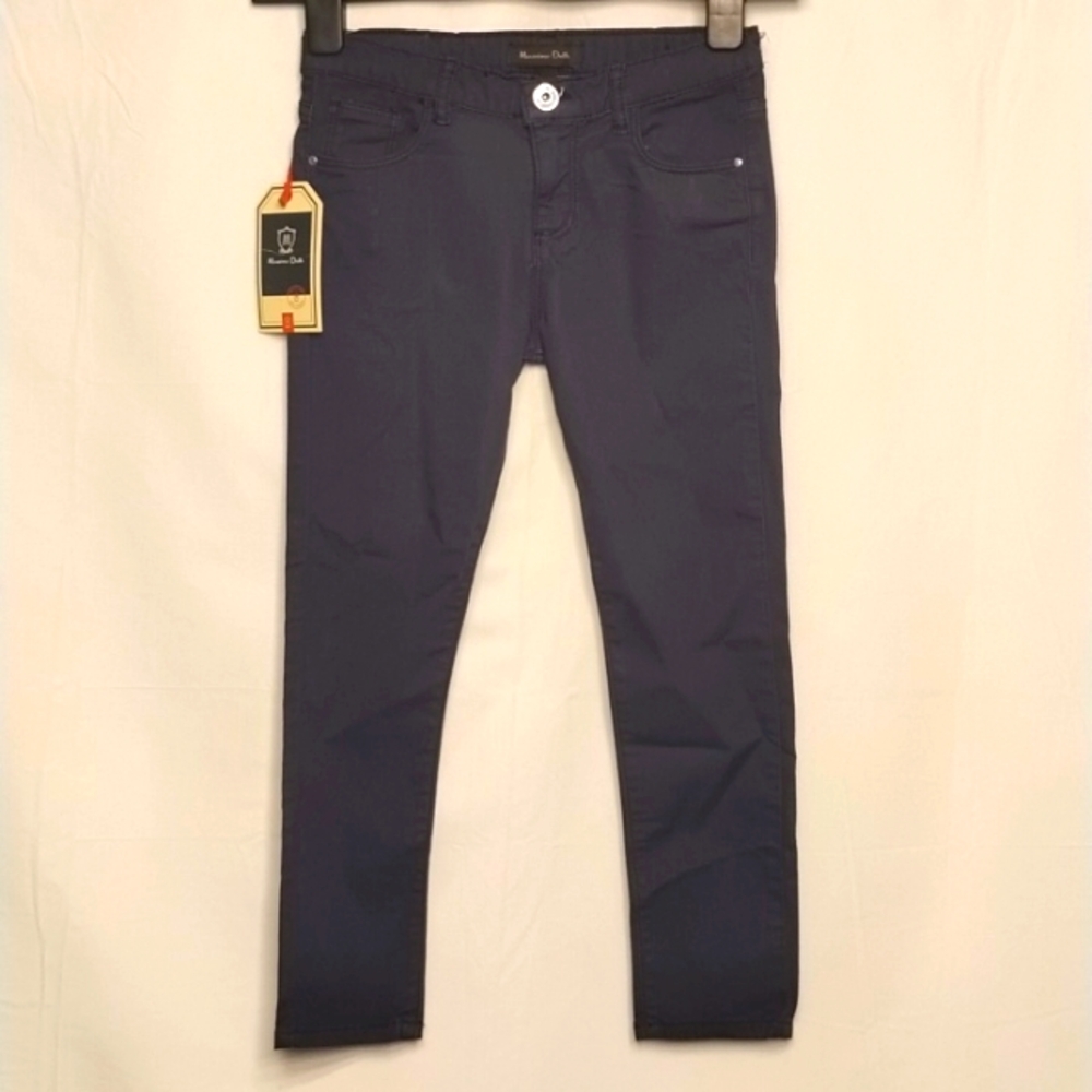 Massimo Dutti size 8 dark blue kids' slim fit jeans almost black